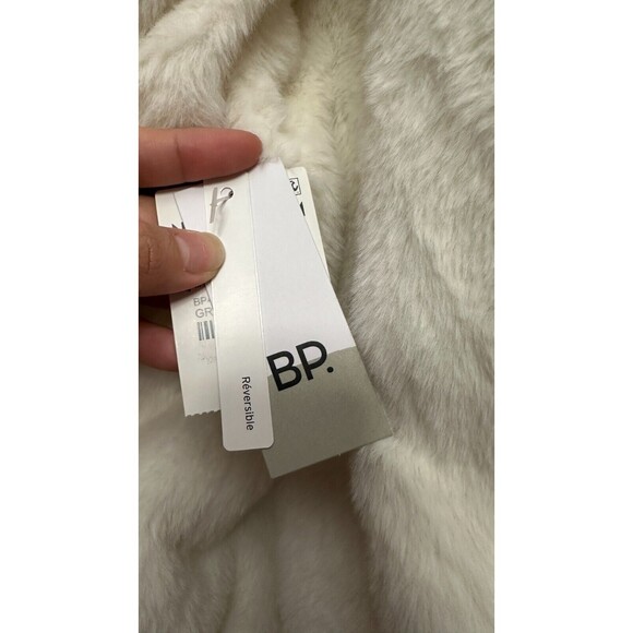 BP. Reversible Faux Fur Jacket in Green Dune SIZE S - Picture 3 of 7